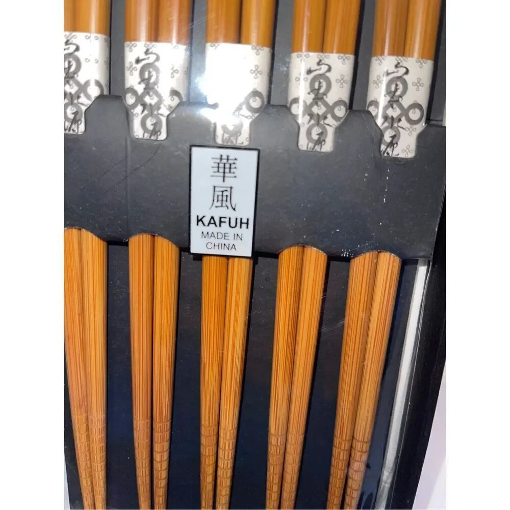 NIB Kafuh Japanese‎ Style Chopsticks Set Of 5
